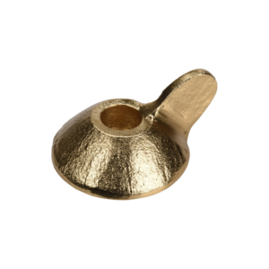 Bougeoir en aluminium doré