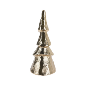 Sapin de noël en aluminium doré 11x24cm