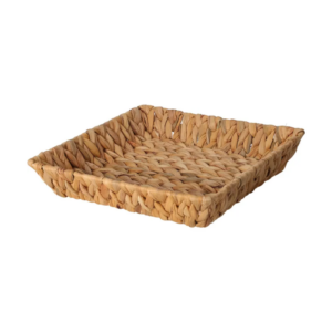 Corbeille à pain en osier tressé 30x30x6cm