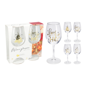 Coffret de 2 verres à vin de Noël 350 ml
