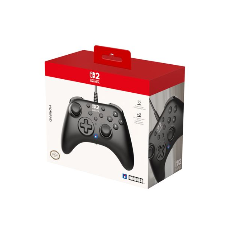 Manette filaire Horipad Turbo pour Nintendo Switch 2 – Noire