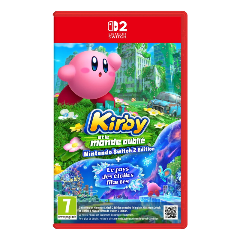 Jeu Kirby et le monde oublié + Le pays des étoiles filantes pour Nintendo Switch 2