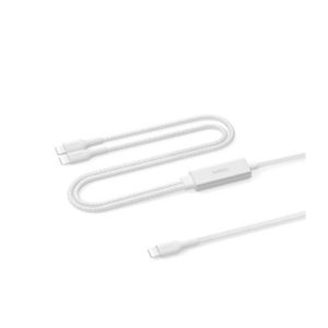 Câble USB-C tressé à double câble USB-C 140W - Blanc