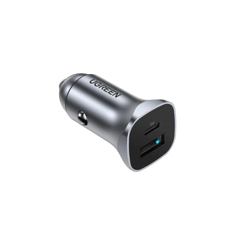 Chargeur de voiture EC305 30W USB-C et USB-A - Noir